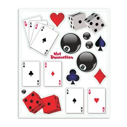 980843 MERKLOOS Sticker set playing cards + dice 240 x 200 mm