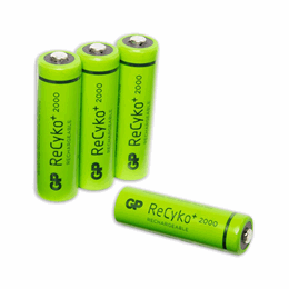 430917 GP Rechargeable AA Batteries 2100mAh NiMH 4PK