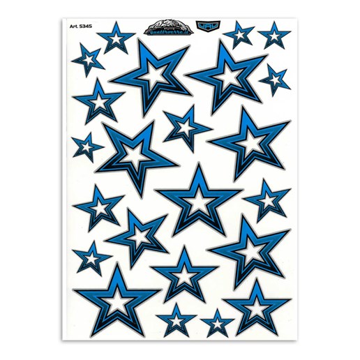 91.05345 MERKLOOS Sticker set blue stars 340 x 240 mm