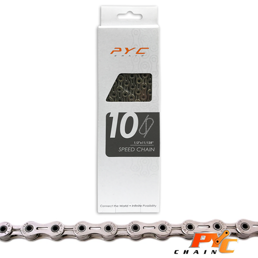 440310.01 P.Y.C. Bicycle chain 10 speed 1/2 x 11/128 Inch - 116L - 5.7 mm