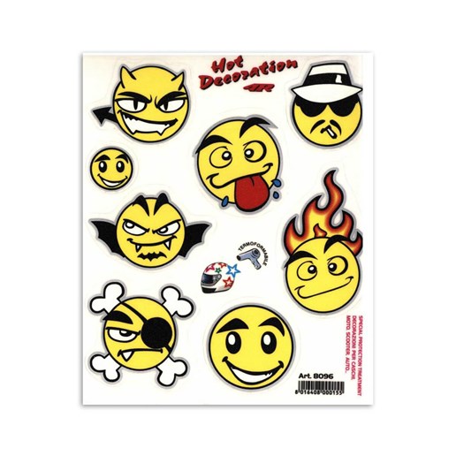 980756 MERKLOOS Sticker set emoticons 135 x 160 mm