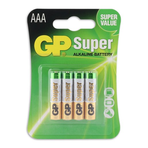 430900 GP Super Alkaline AAA Batteries 4PK