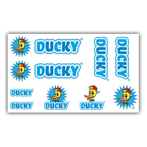 092080 MERKLOOS Bicycle frame sticker set Ducky blue 125 x 180 mm